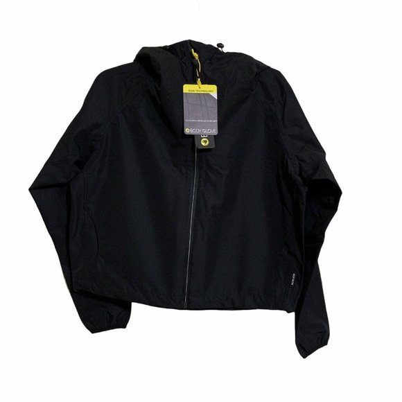 Body Glove Cropped Rain Jacket Black Size Small - Picture 1 of 12